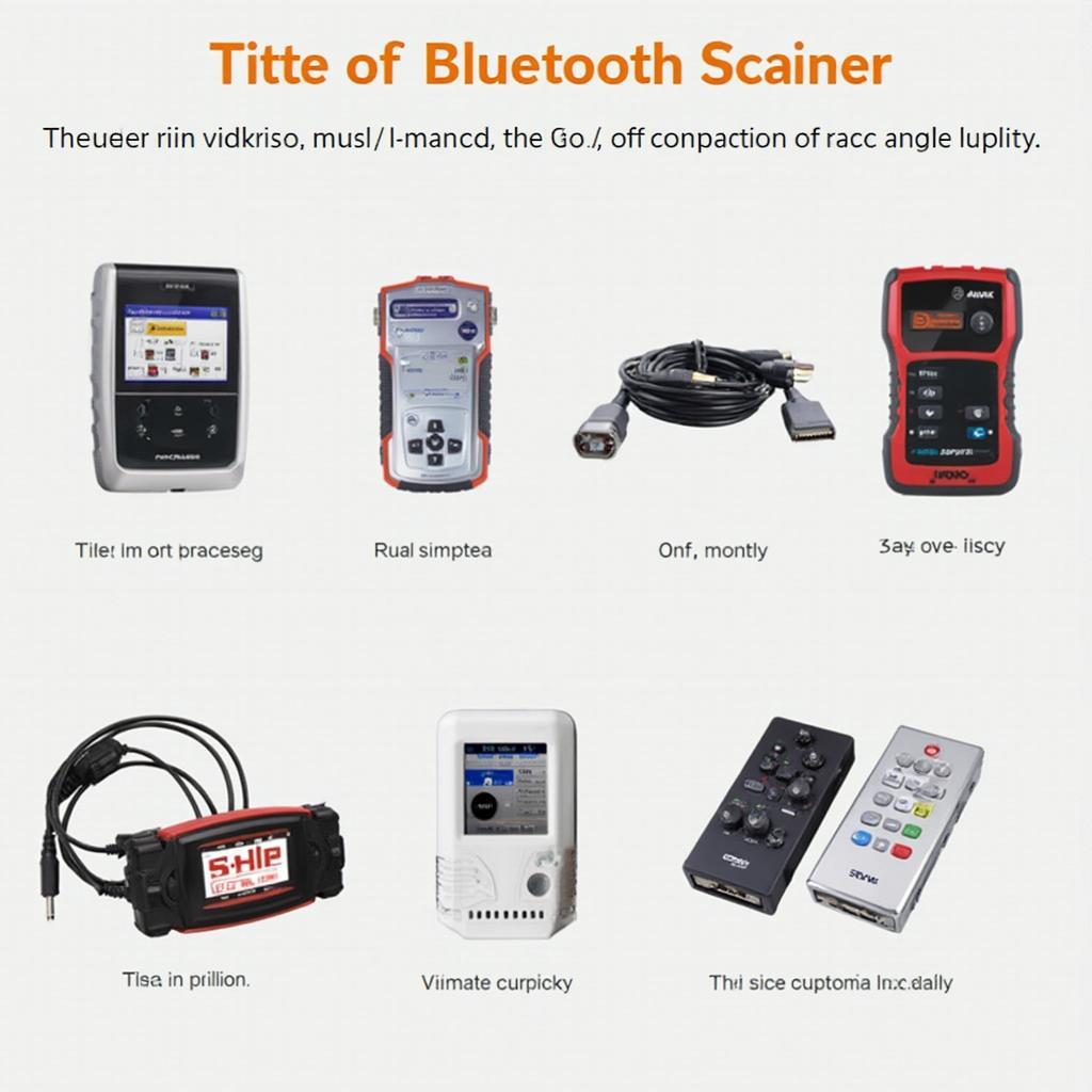 A variety of different OBD2 Bluetooth scanners are displayed, showcasing the different sizes and styles available on the market.