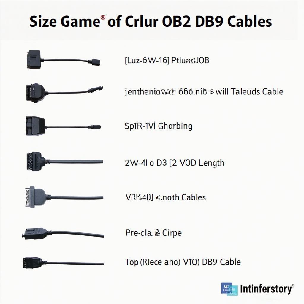 Various Types of OBD2 DB9 Cables