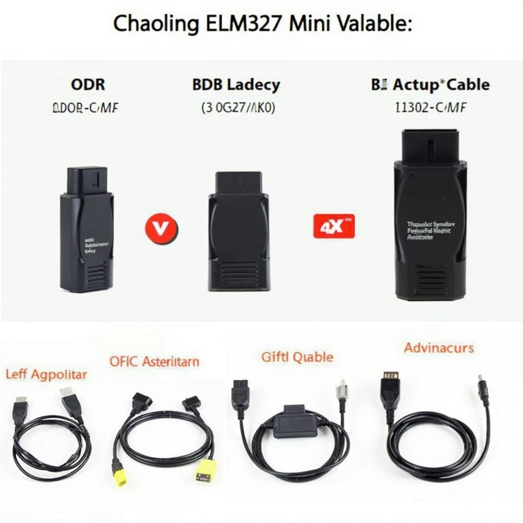 Various OBD2 ELM327 Mini Versions and Adapters