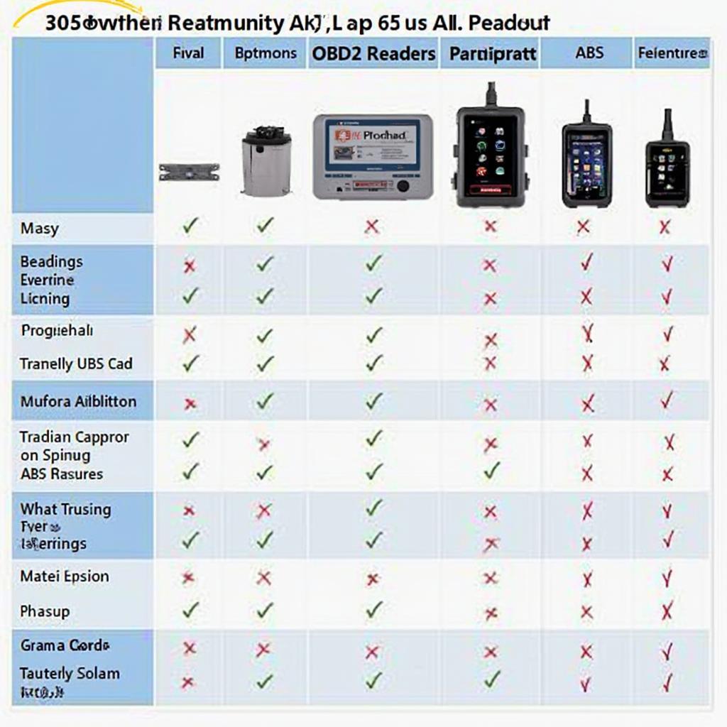 Different OBD2 readers with ABS features comparison