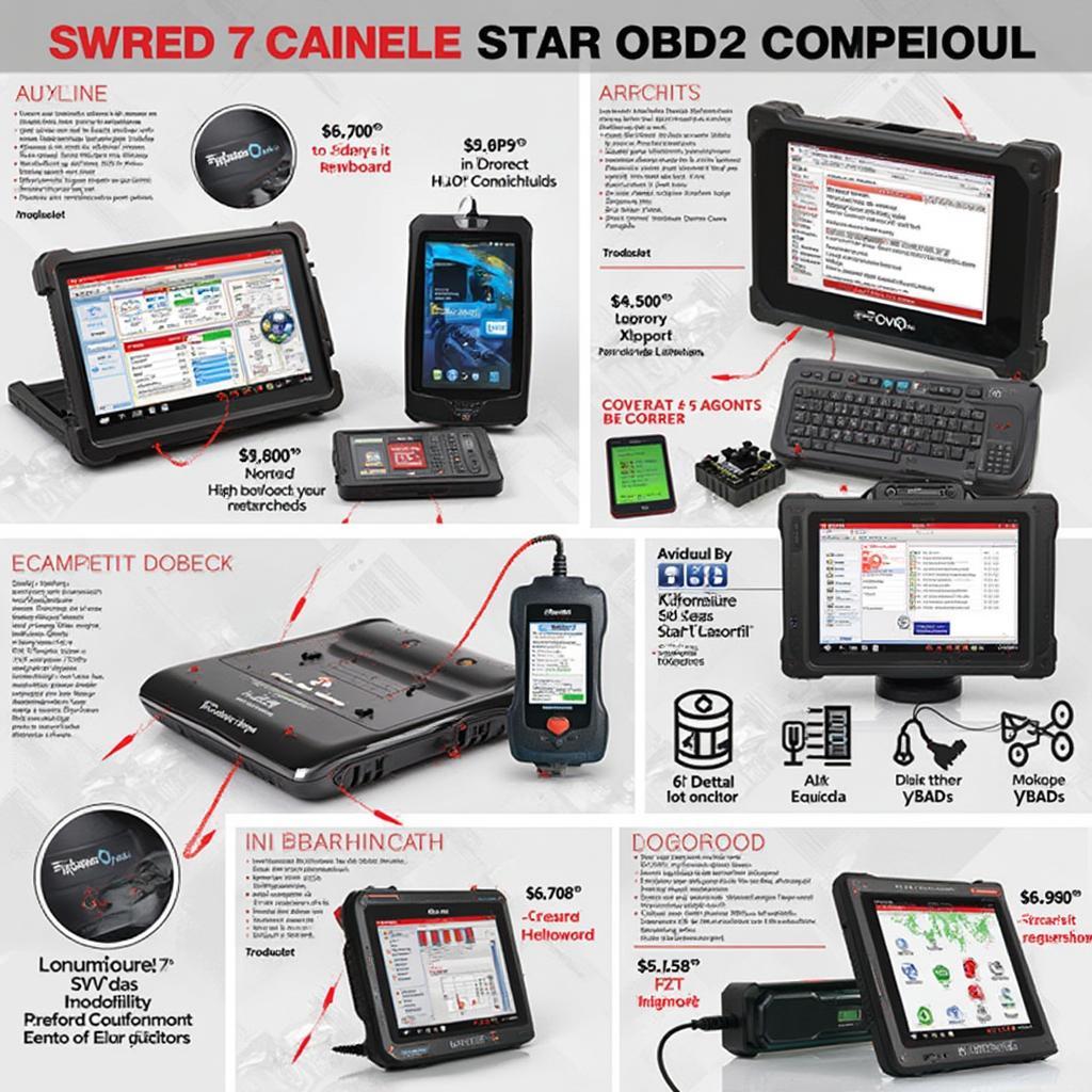 Various Star OBD2 Scanners on Display