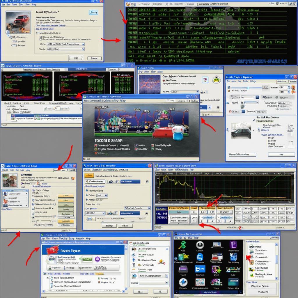 Various Toyota OBD2 Scanner Software Interfaces