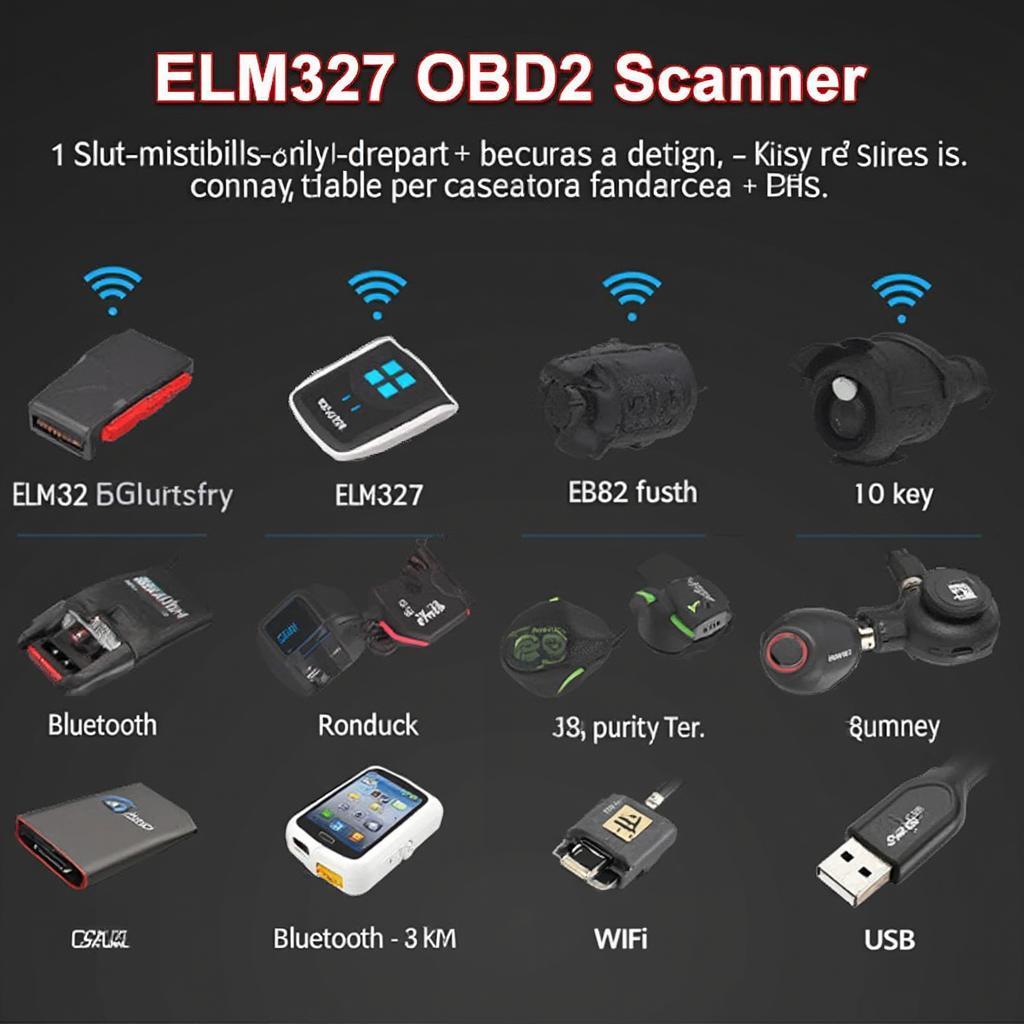 Various ELM327 OBD2 Scanners