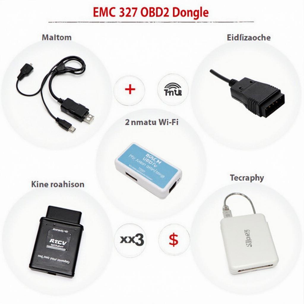 Different Types of EMC 327 OBD2 Dongles