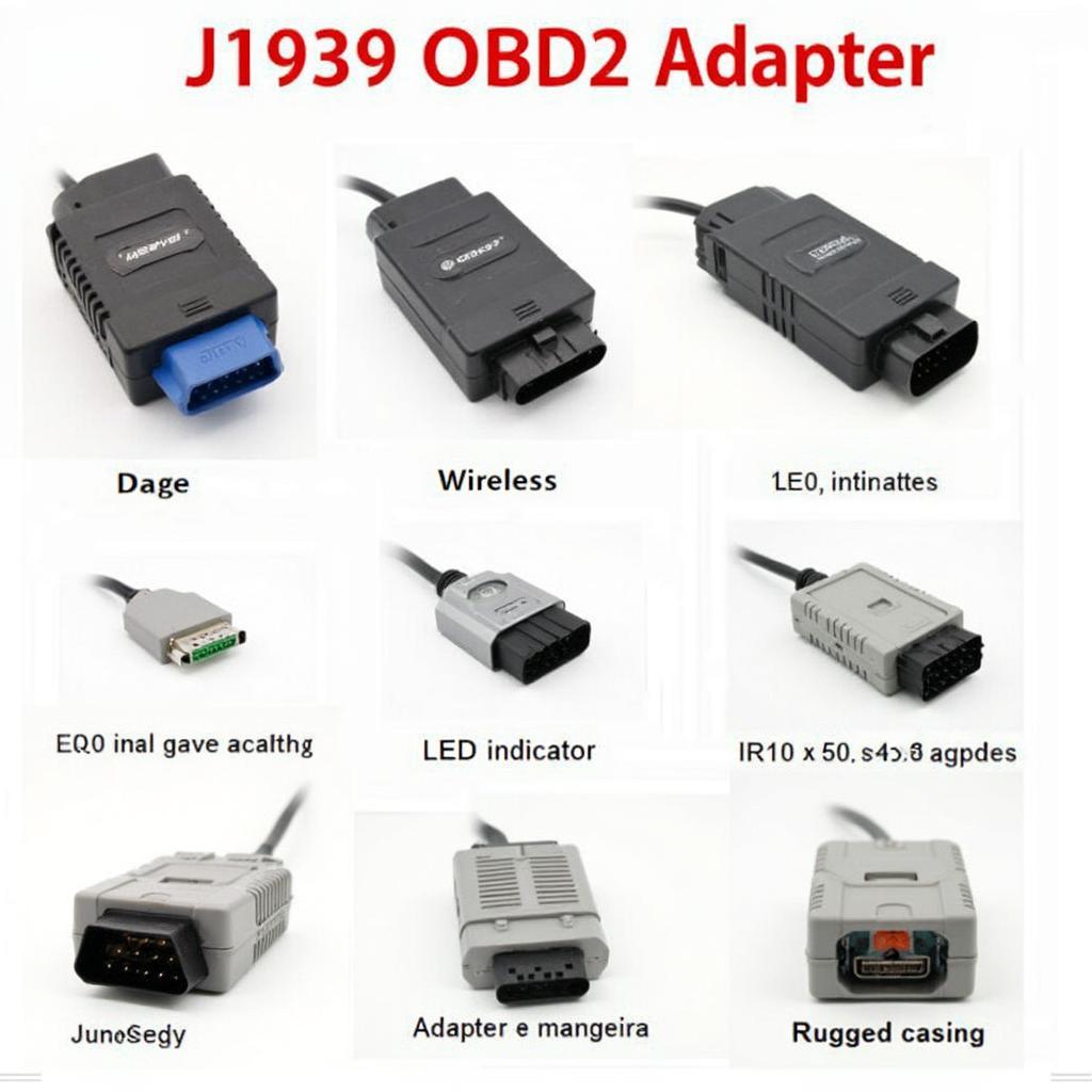 Various J1939 OBD2 Adapters