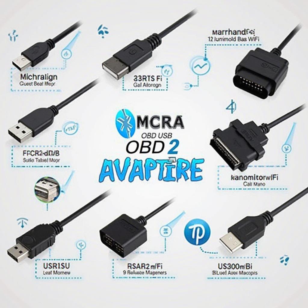 Different Types of Micro USB to OBD2 Adapters