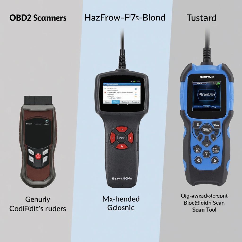 Various OBD2 scanners for Mitsubishi vehicles