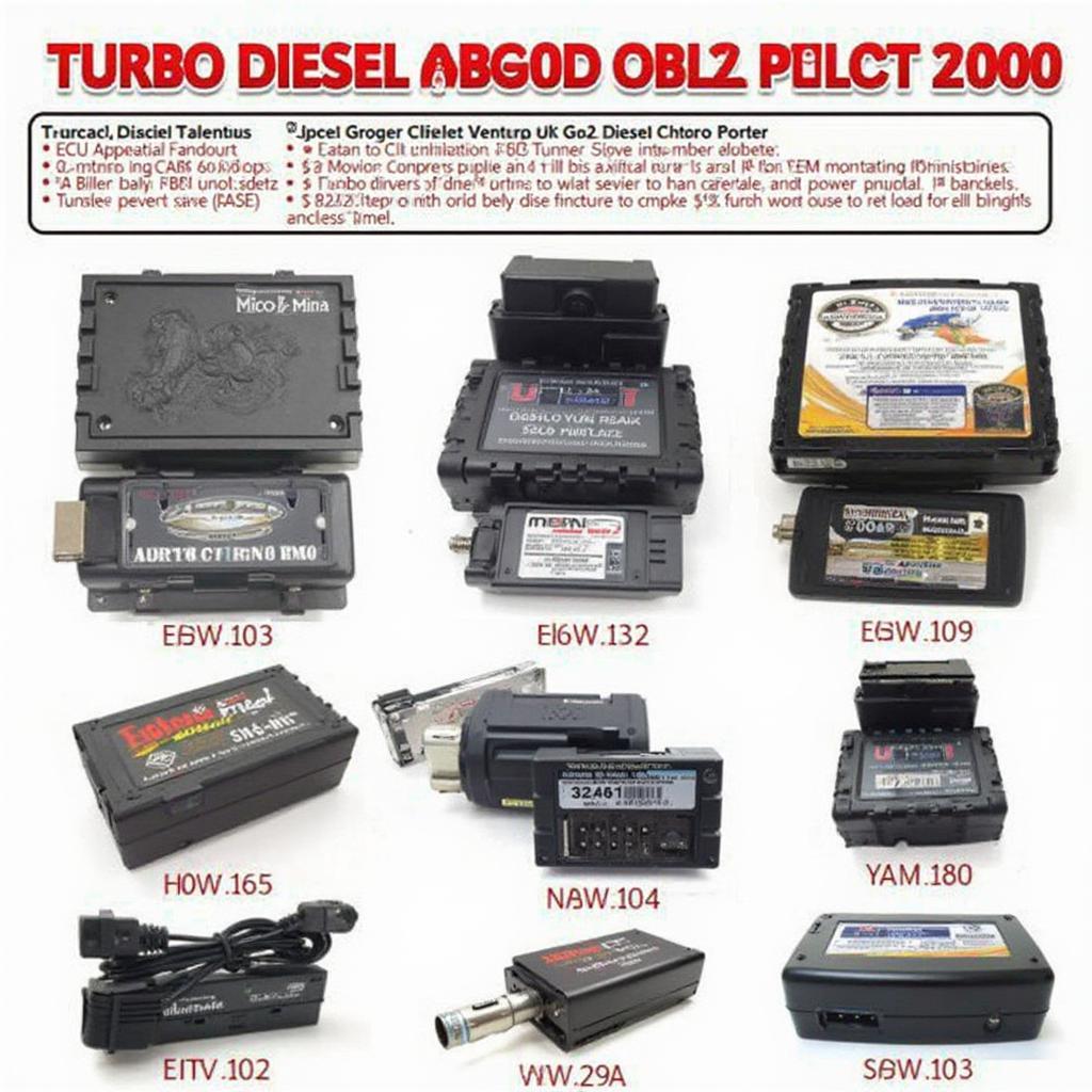 Various OBD2 ECU Tuners for Turbo Diesel Engines