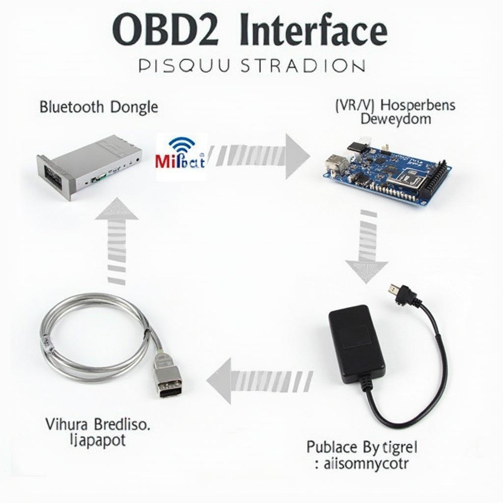 Various OBD2 radio interfaces, including Bluetooth, Wi-Fi, and hardwired options.