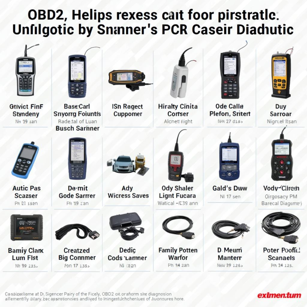 Various OBD2 Scanners Ranging from Basic to Professional