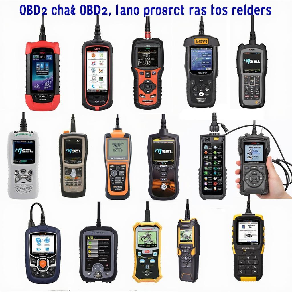 Various OBD2 scanners - basic, enhanced, and professional.