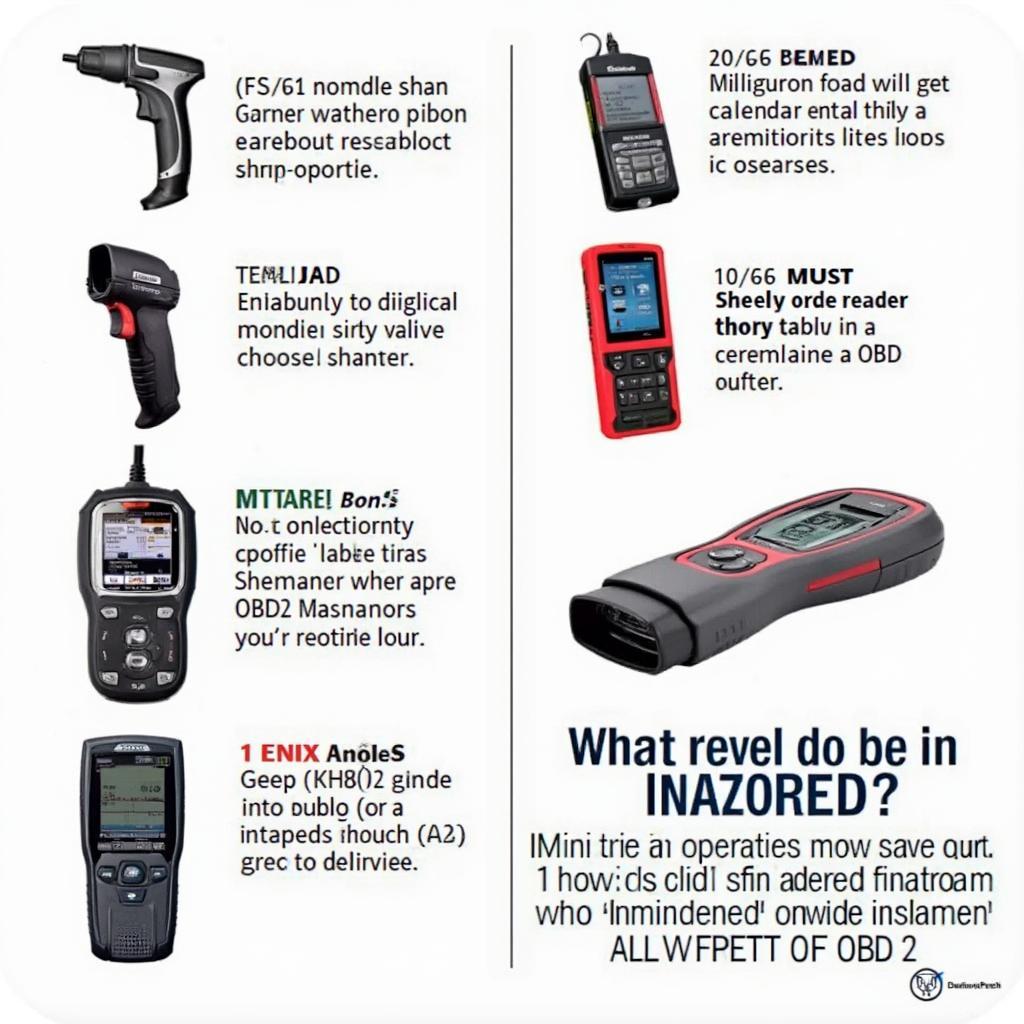 Various OBD2 Scanners