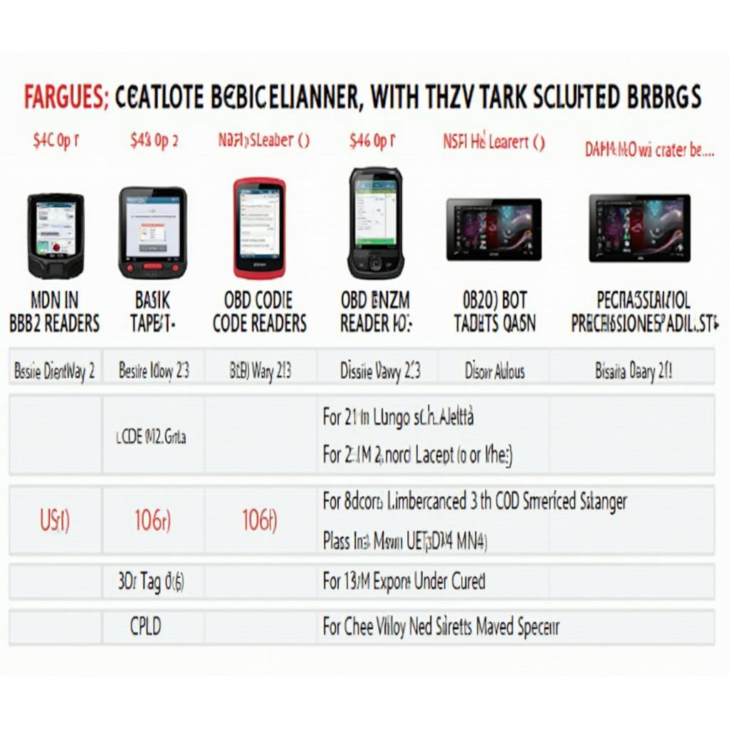 Variety of OBD2 Scanners