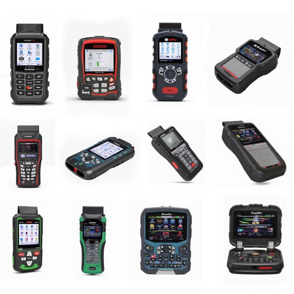 Various OBD2 scanners ranging from basic code readers to professional scan tools