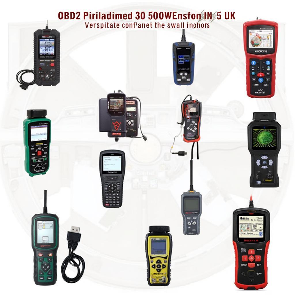 Various OBD2 scanners available in the UK market, ranging from basic code readers to professional-grade tools.