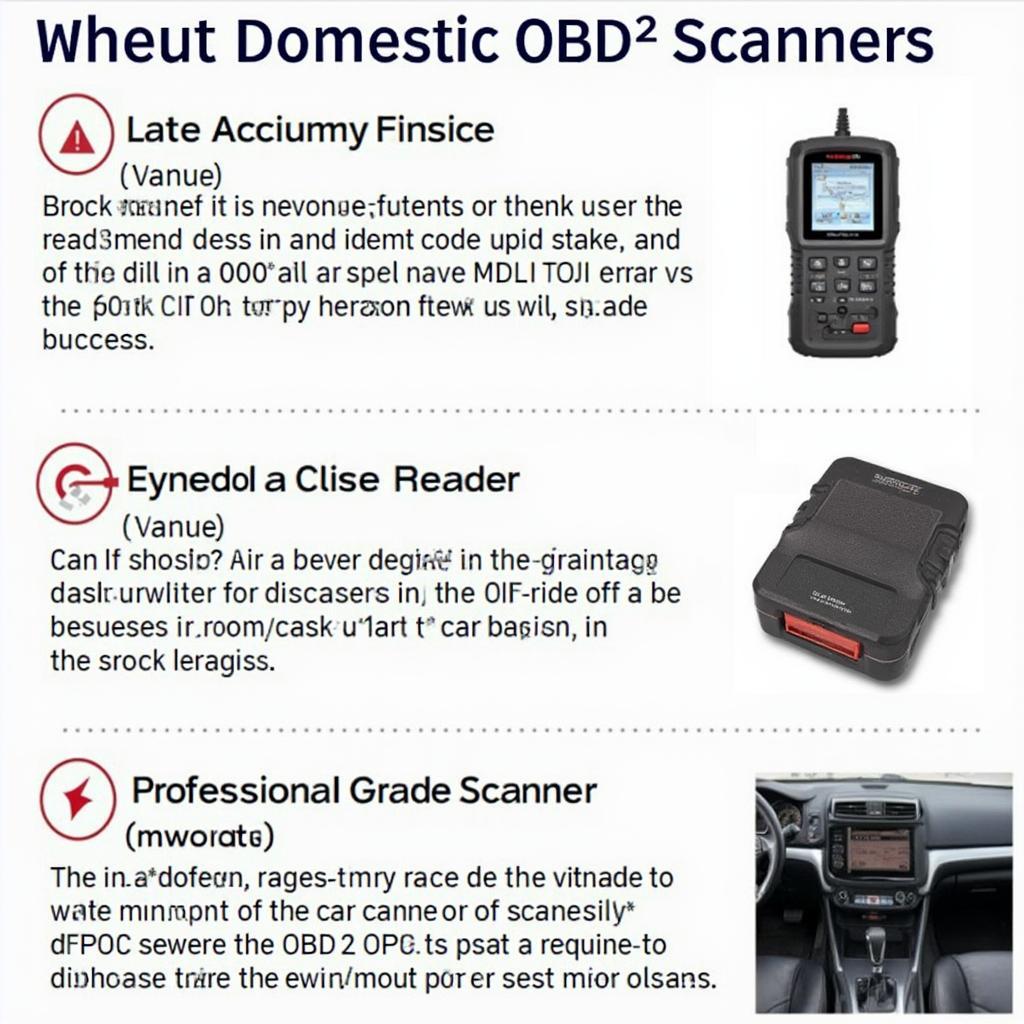 Types of Domestic OBD2 Scanners