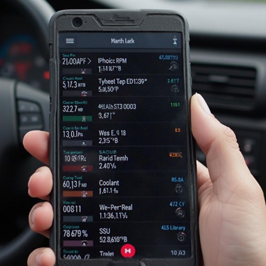 E39 OBD2 App Displaying Live Data on Smartphone