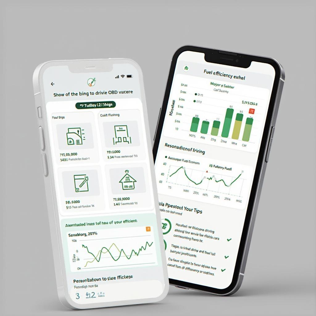 Eco OBD2 App Displaying a Fuel Efficiency Report