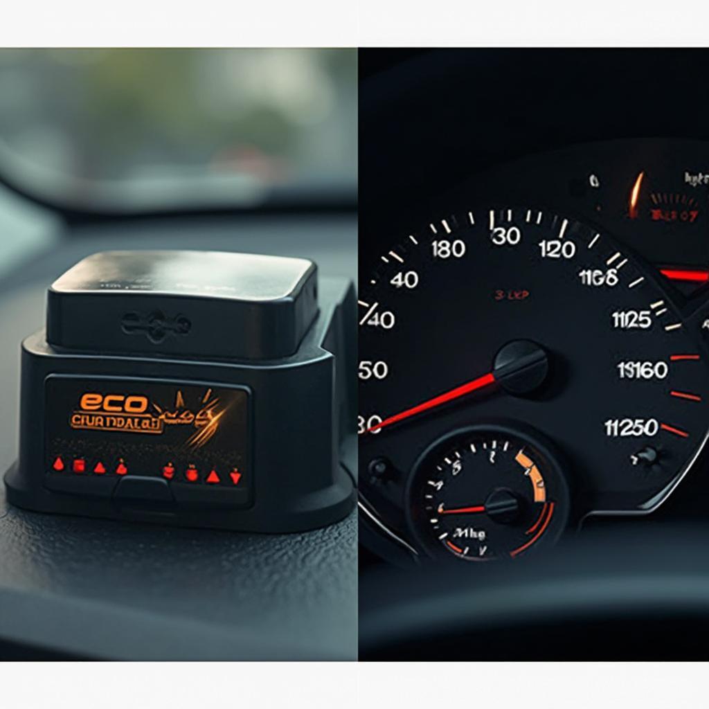 Eco OBD2 chip tuner and car's fuel gauge