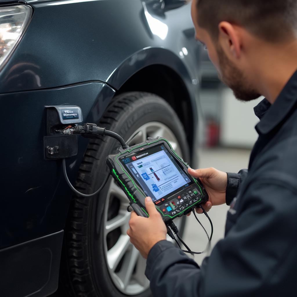 EIS 7500 OBD2 Scanner In Use