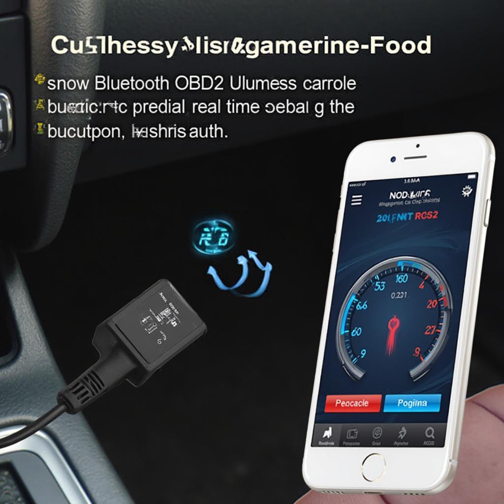 ELM327 Bluetooth OBD2 Adapter Connected to iPhone