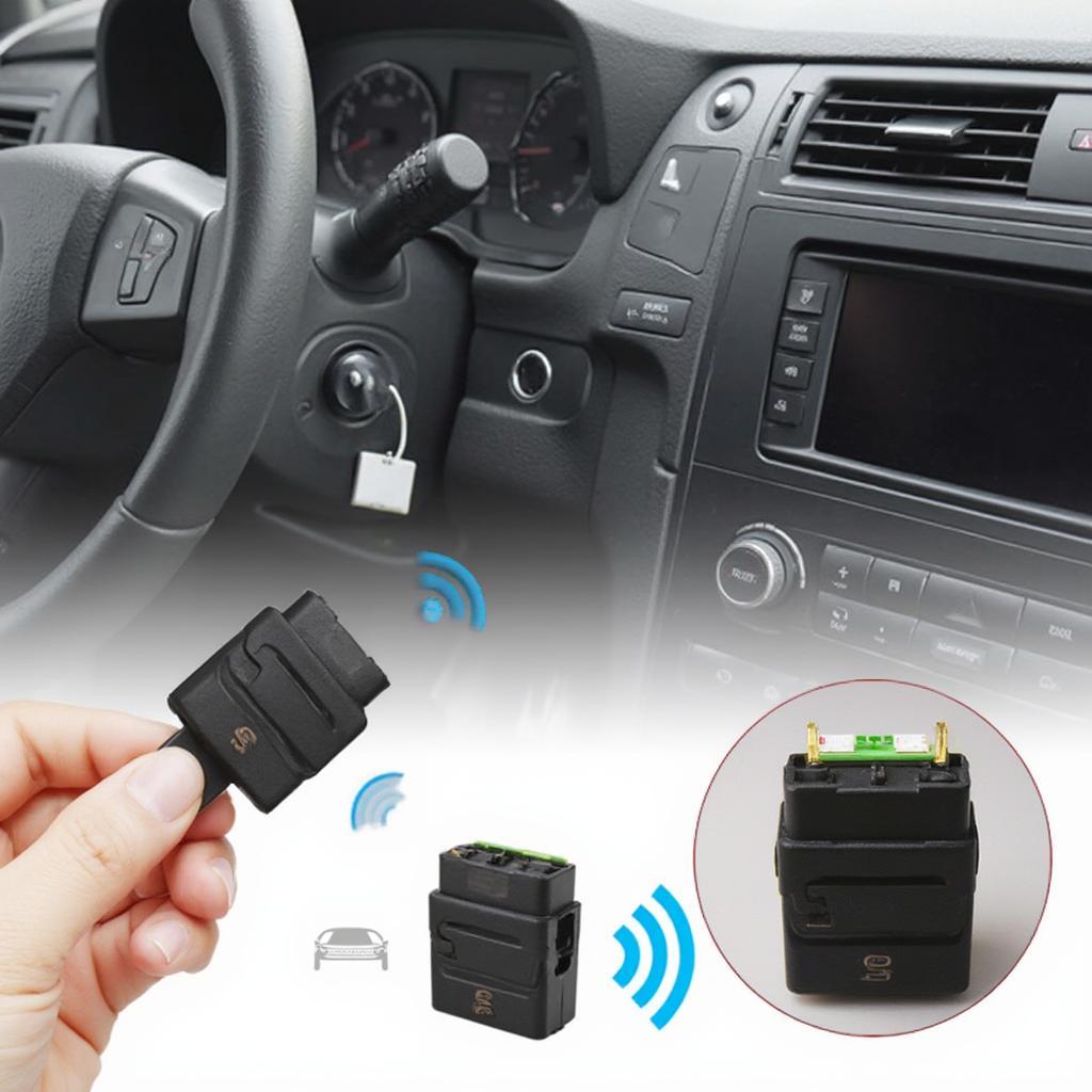 ELM327 Bluetooth OBD2 V1.5 plugged into a car's OBD2 port.