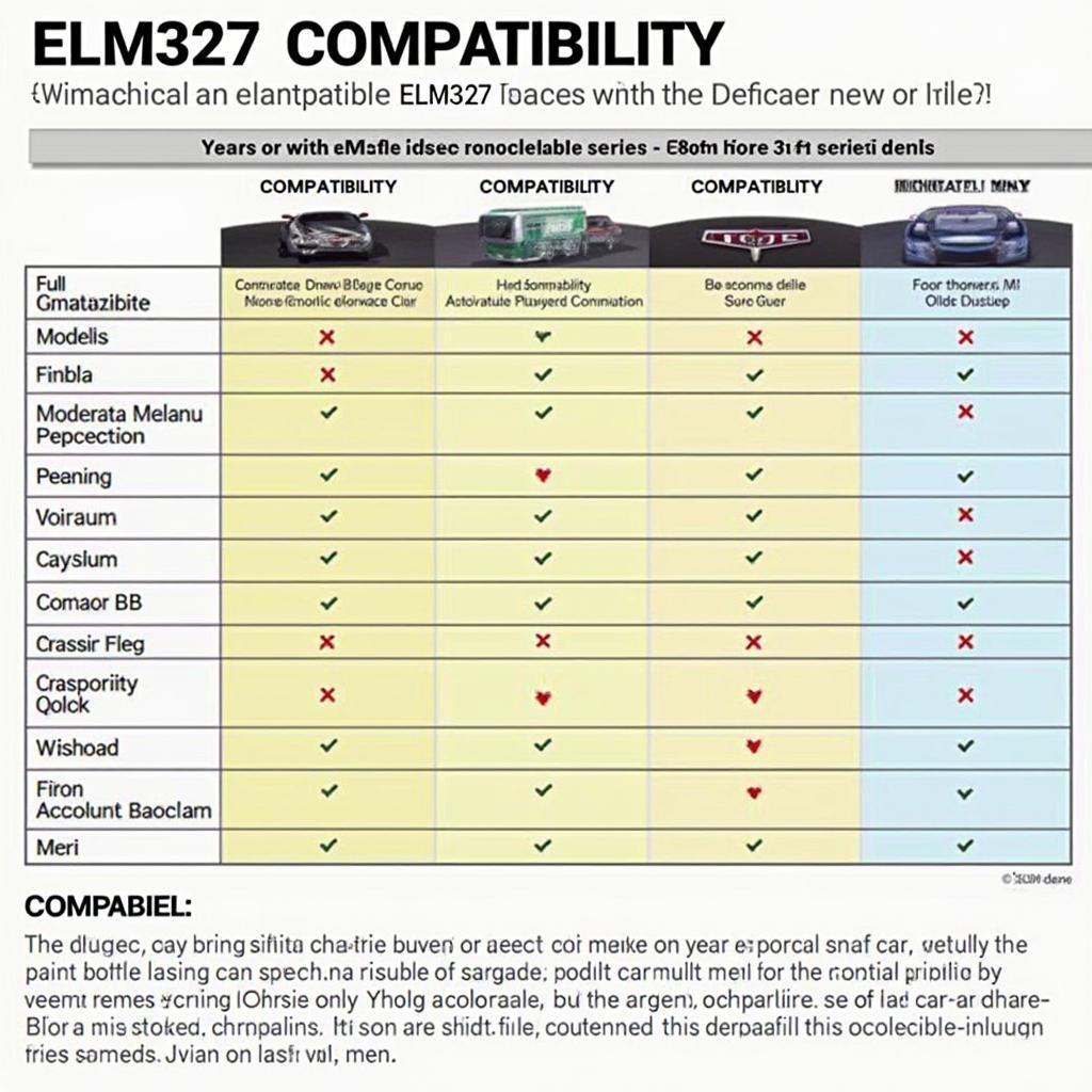 ELM327 Compatibility Chart