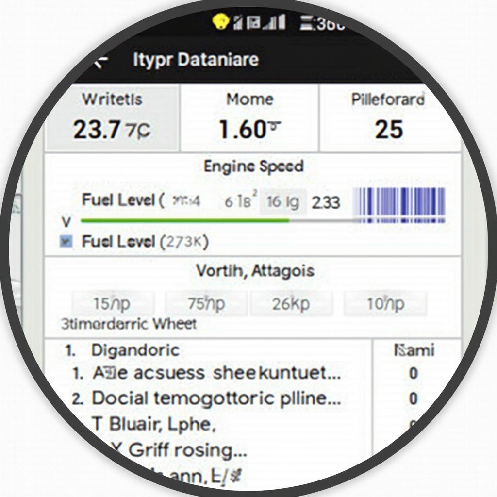 ELM327 OBD2 Software Interface on Smartphone