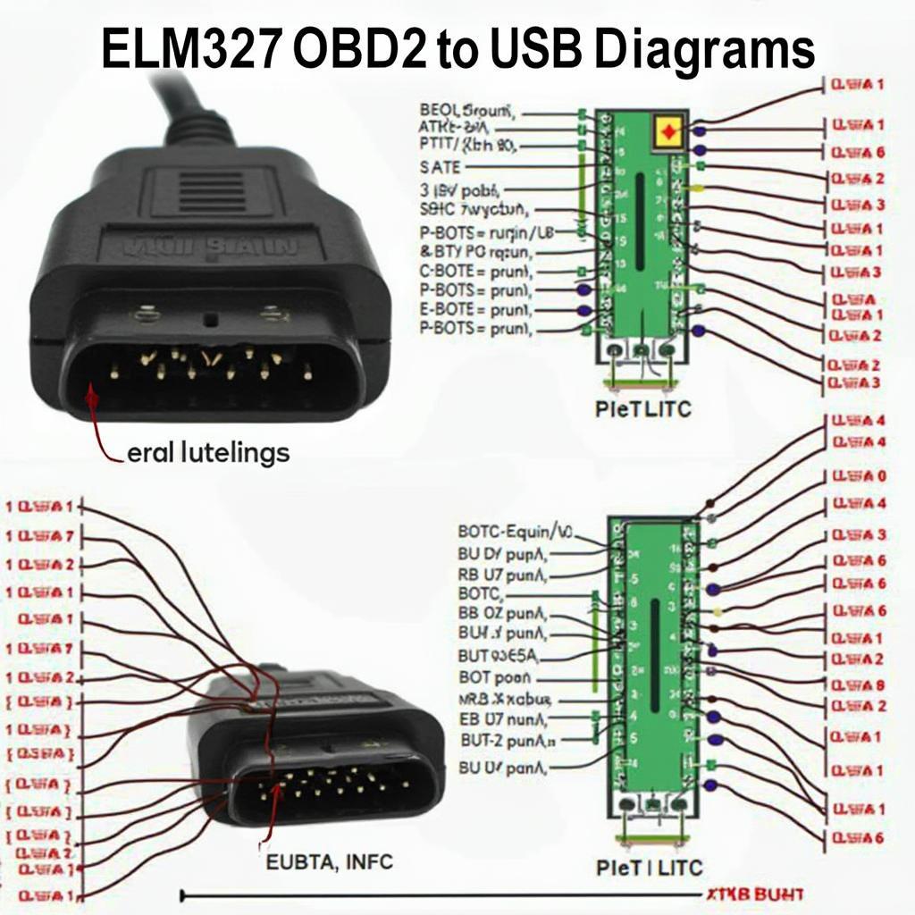 ELM327 OBD2 to USB Wiring Diagram