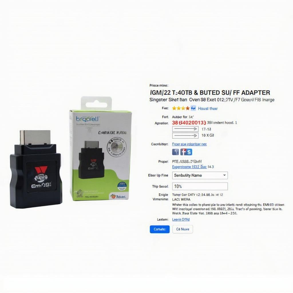 ELM327 OBD2 WiFi Adapter on eBay Listing