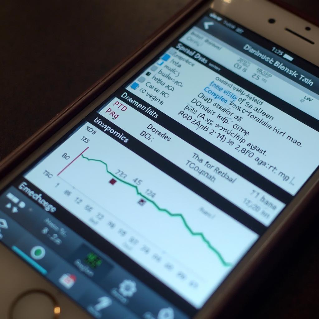 ELM327 Scanner Displaying Diagnostic Data on a Smartphone