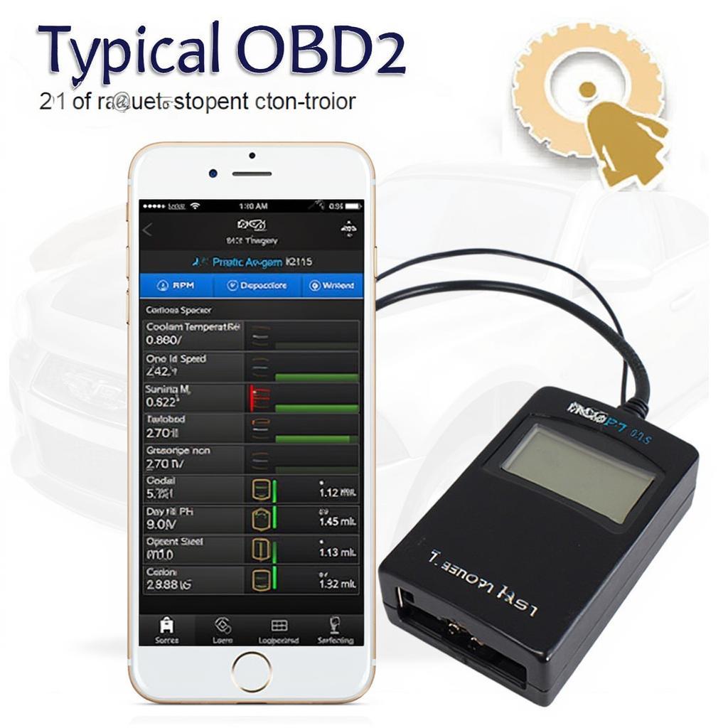 ELM327 v1.5 OBD2 Scanner Software Interface on a Smartphone