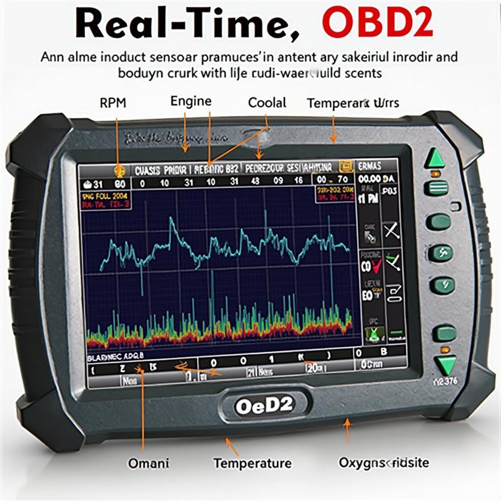 Enhanced OBD2 Scan Computer Displaying Live Data