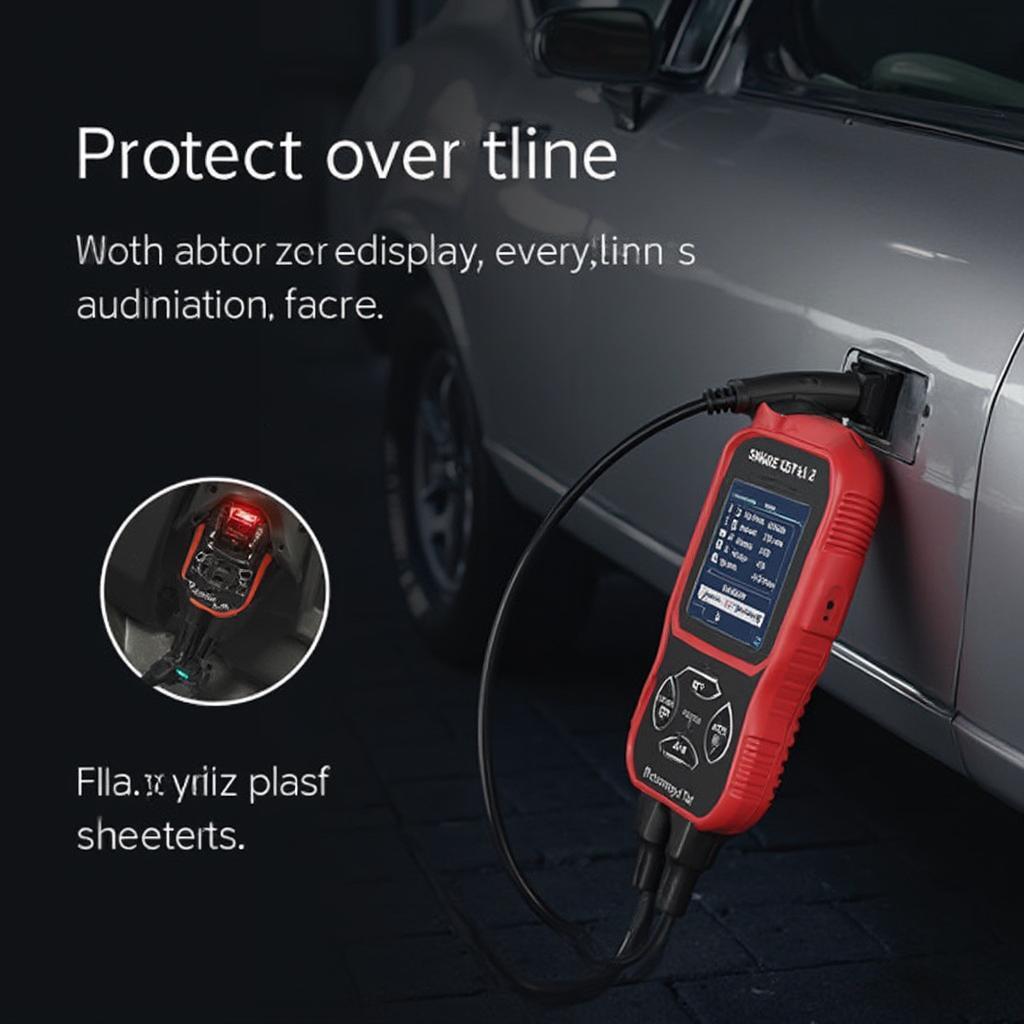 EOBD Facile OBD2 Scanner Connected to a Car's OBD Port