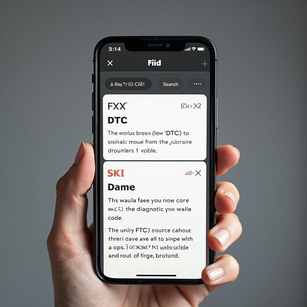 FIXD App Interface Displaying Diagnostic Trouble Codes