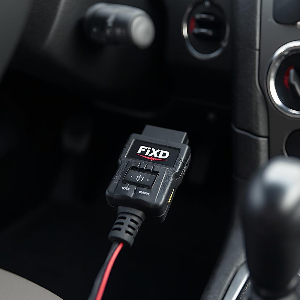 FIXD OBD2 Scanner Connected to Car OBD2 Port