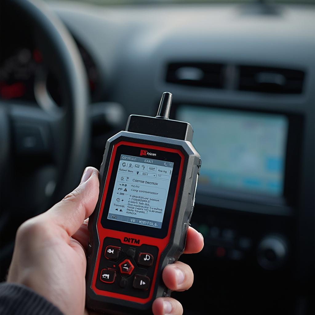 Fixm OBD2 scanner screen displaying diagnostic trouble codes (DTCs) related to engine performance.