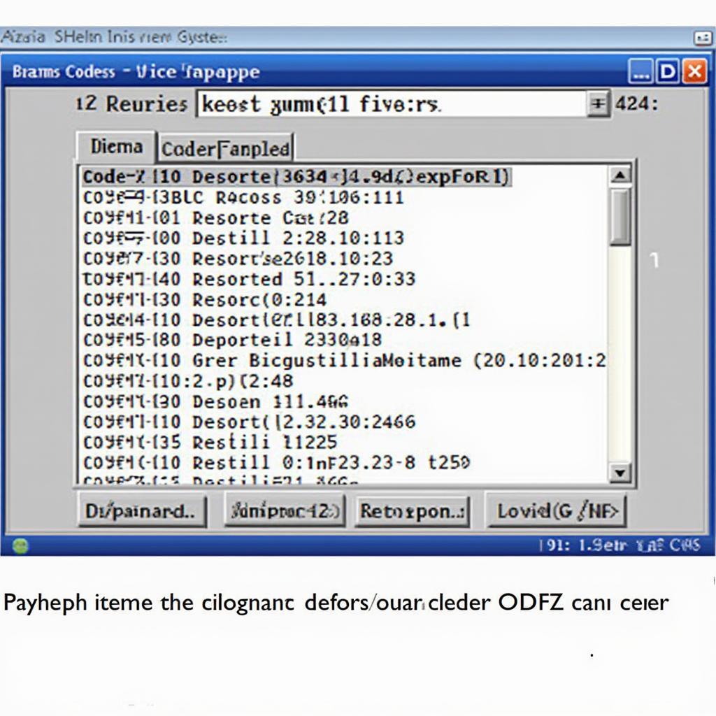 OBD2 Code Reader Display Showing Ford Escape Codes