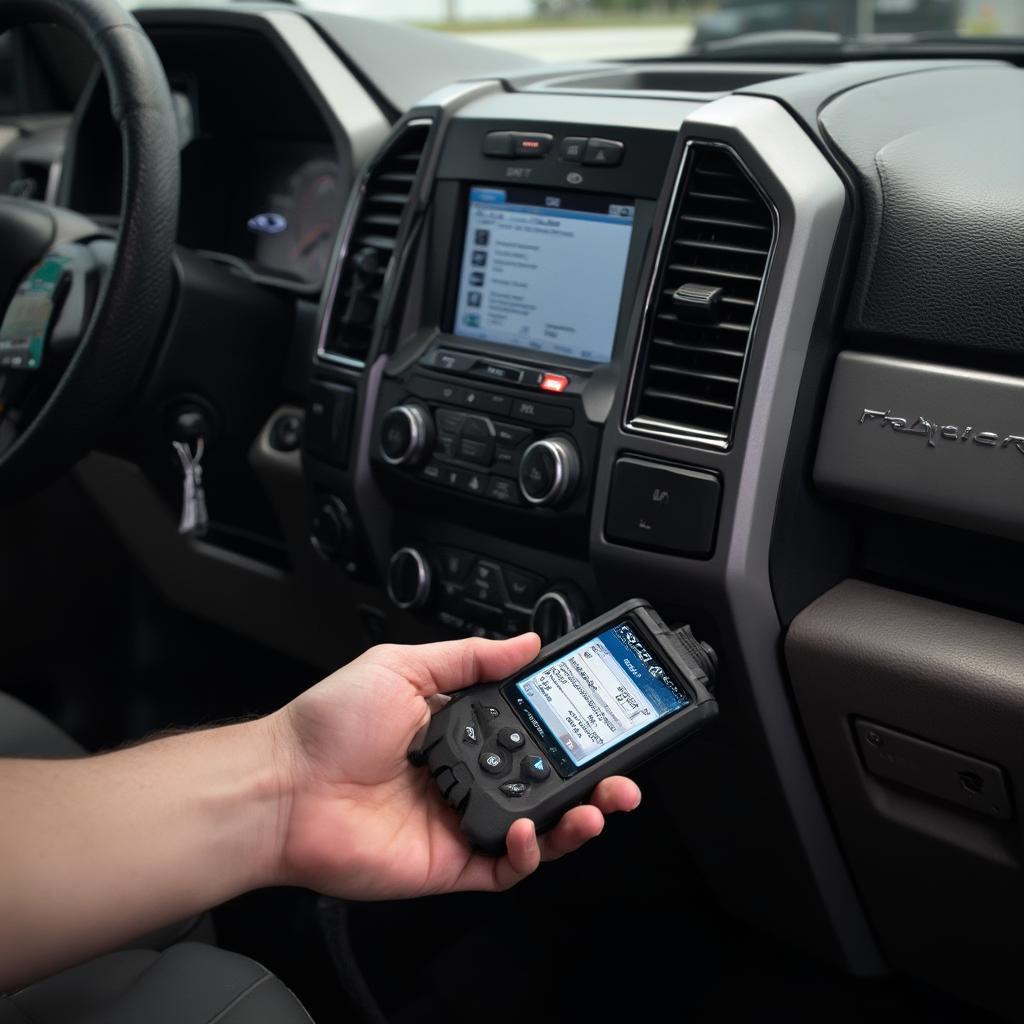 Connecting an OBD2 Scanner to a Ford F-Super Duty Truck