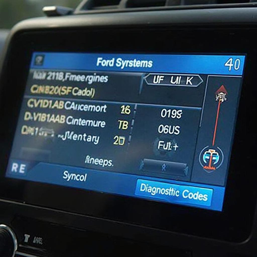 OBD2 Scanner Displaying Diagnostic Trouble Codes in a Ford Fusion