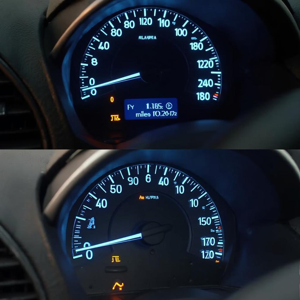 Ford Mileage Displayed on the Dashboard