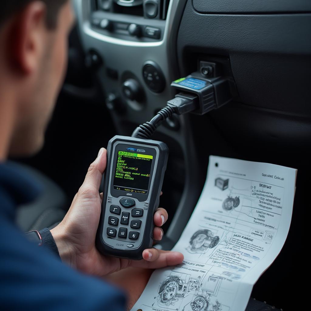 Ford OBD2 Transmission Code Scanner in Action