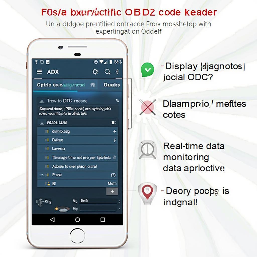 FoSeal Bluetooth OBD2 Code Reader App Interface