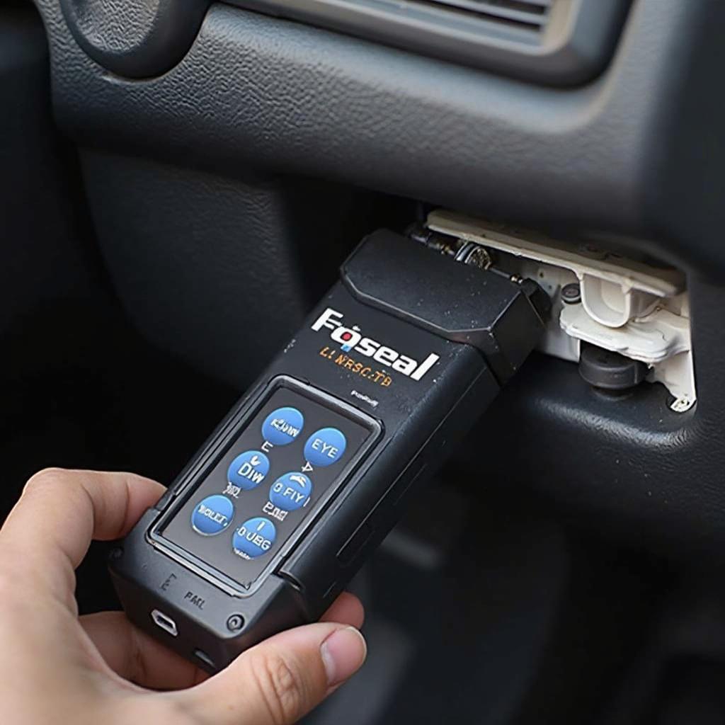 Connecting the Foseal OBD2 Scanner to the OBD2 Port