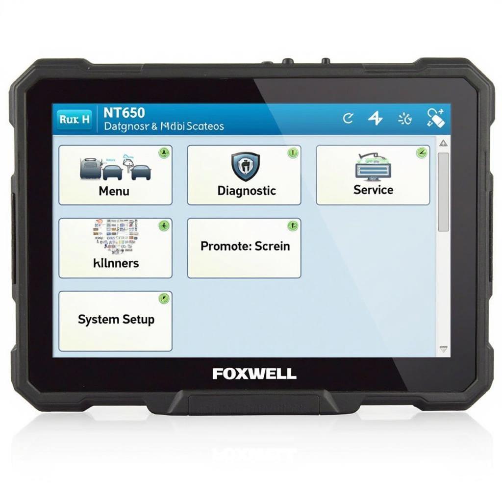 Foxwell NT650 OBD2 Scanner Main Interface