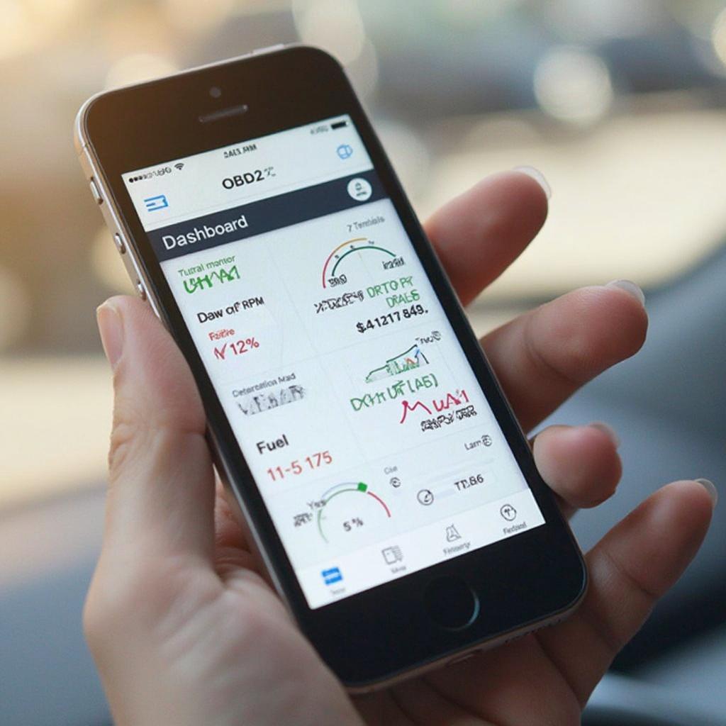 Free OBD2 App iPhone Dashboard Display