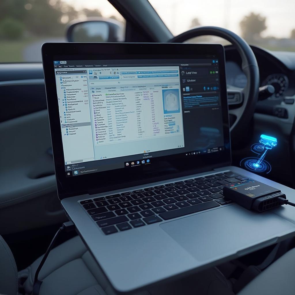 Free OBD2 Software on Windows 10 Laptop connected via Bluetooth