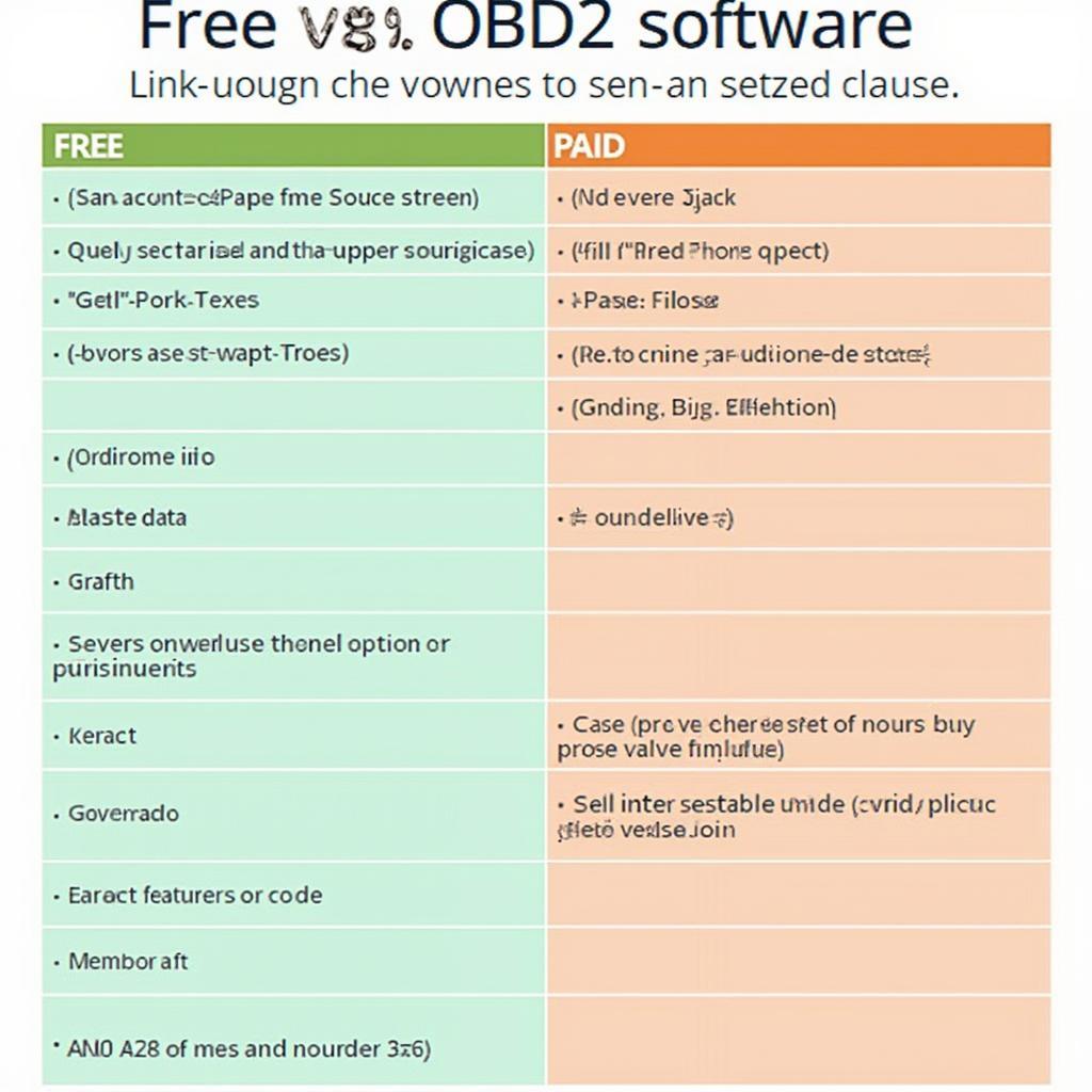 Comparison of Free and Paid OBD2 Software Features