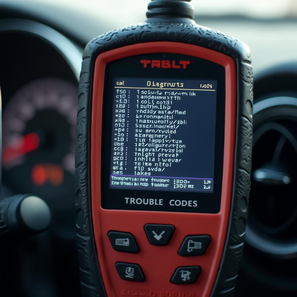 Friencity OBD2 Scanner Displaying Diagnostic Trouble Codes