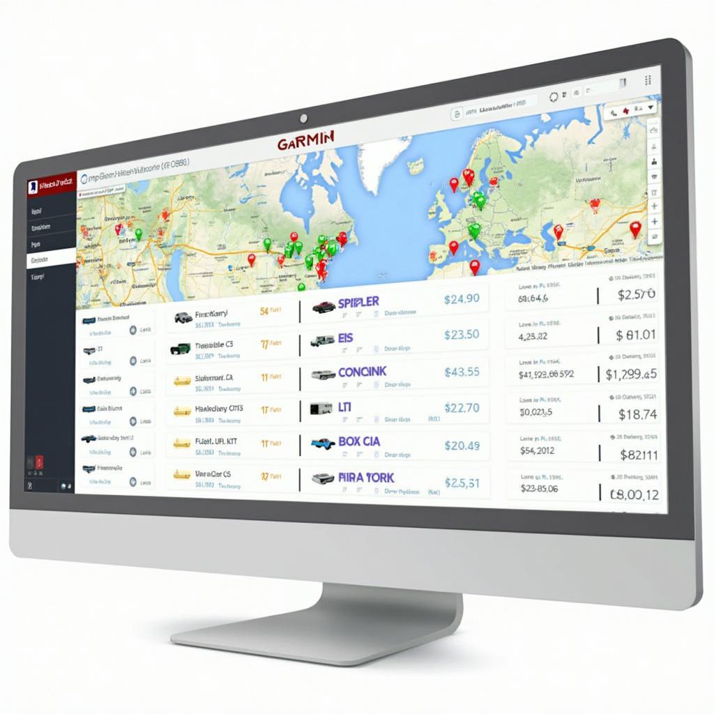 Garmin OBD2 Used for Fleet Management on a Computer